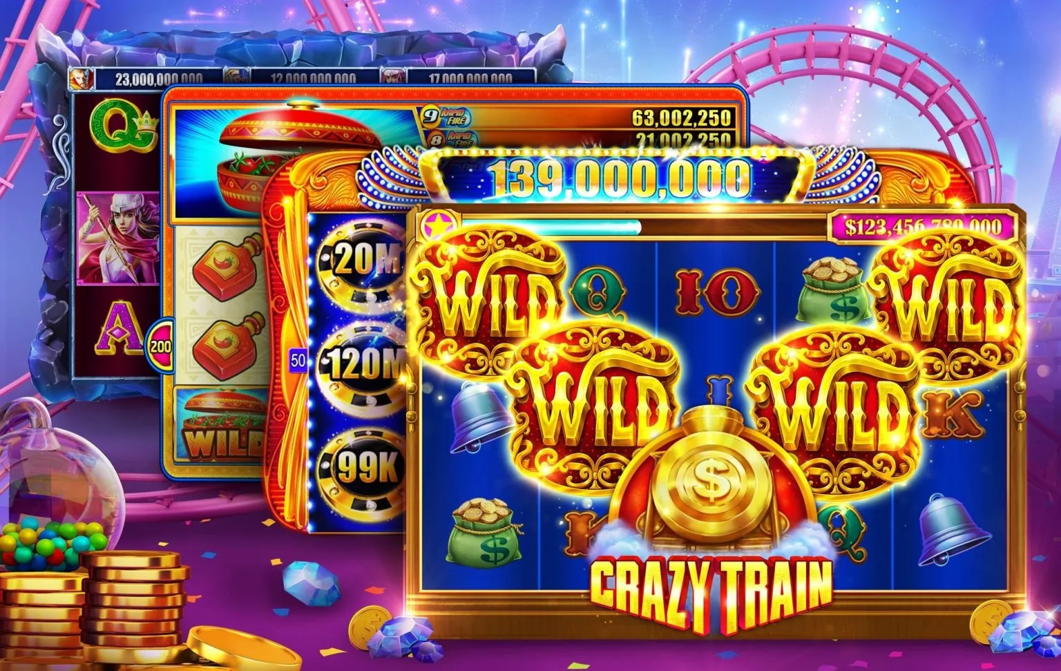 Hình ảnh chính game nổ hũ 33WIN với các máy slot và giải thưởng lớn